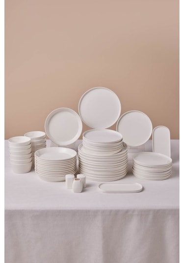 Karaca  Stream Bone Bomo 53 Parça 12 Kişilik Yemek Takımı