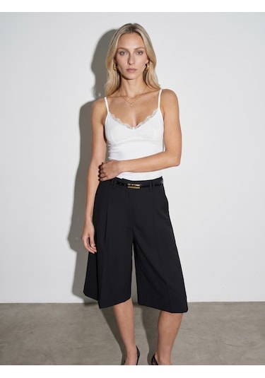 Dilvin 21191 Dantelli Top-beyaz