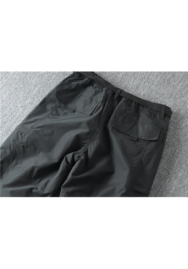 Snapbuy Su Ve Rüzgar Geçirmez,, İçi Polarlı, Çok Cepli Erkek Kışlık Outdoor Pantolon Siyah