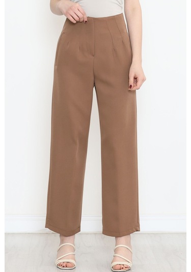 Mokashopin - Beli Pensli Pantolon Kahve - 20857.683. 001