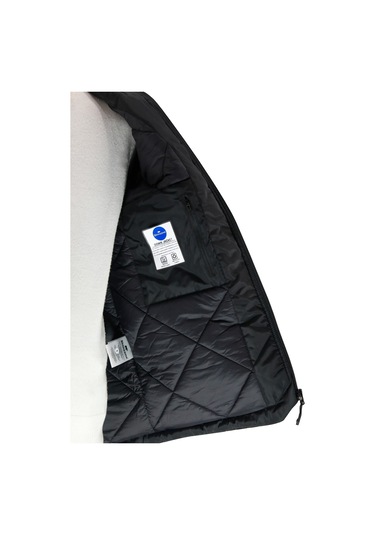 Erkek Kapitone Kapüşonlu Iç Cepli Siyah Mont 001