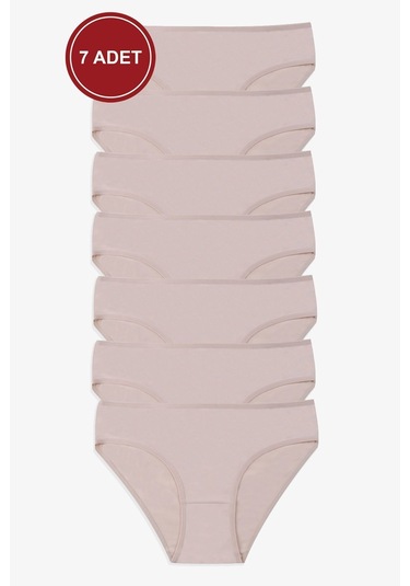 Kadın 7'li Likralı Külot Ko1007ktl Ten