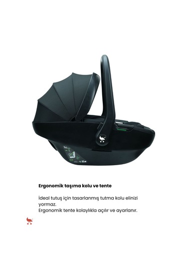 Merkür Bebe Guardix İ-size Oto Koltuğu Ana Kucağı 0-13 Kg Siyah