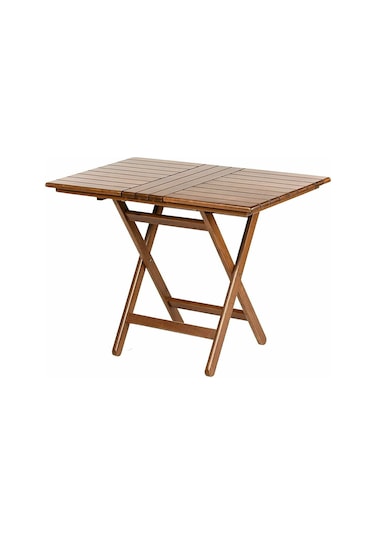 Bahçeme Kaş 60X100 Katlanabilir Ahşap Bahçe Balkon Masası