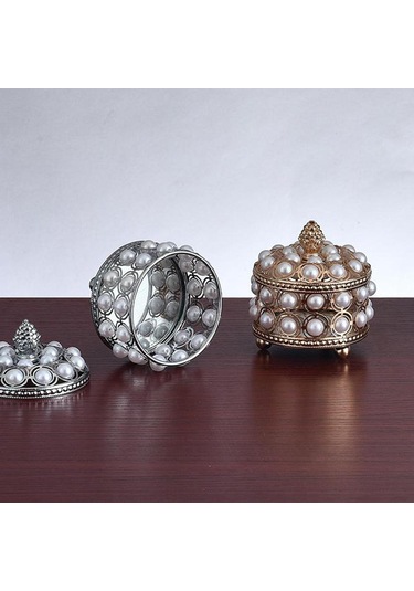 Suntek Mini Takı Organizasyon Kutusu Yüzükler Kolye Gümüş Gümüş