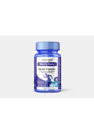 Maxigal Men's Daily Multi Force + Vitamin Mineral Ve Bitki Ekstreleri İçeren Takviye Edici Gıda 90 Tablet