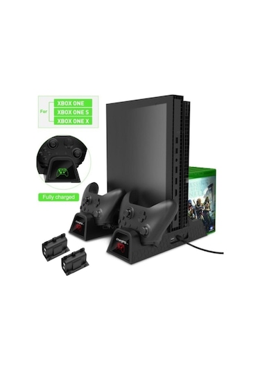 Microsoft Xbox One S X Fonksiyonel Stand + 2 Ad Batarya