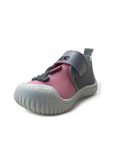 3448 Hafif Esnek Kız Bebek Panduf Gri/pembe