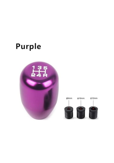 Evrensel Yarış 5 Hız Veya 6 Hız Araba Vites Topuzu Manuel Otomatik Vites Topuzu Vites Kolu Rengi: 5s Mor