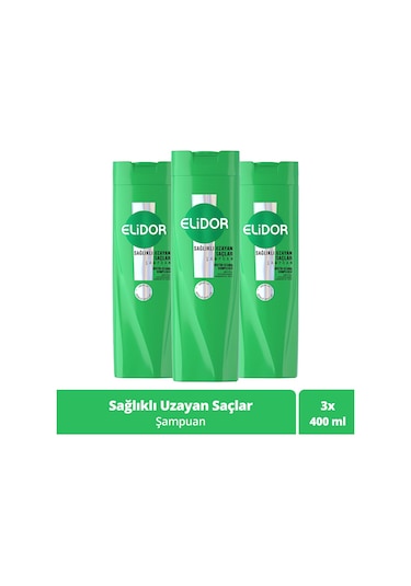 Elidor Uzayan Saçlar Bakım Şampuanı 3 x 400 ML