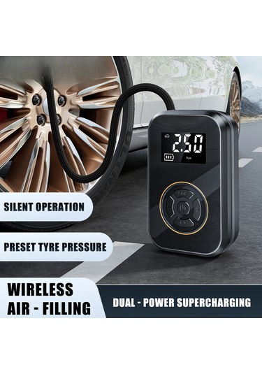 Dinosaurs Taşınabilir Lastik Şişirme Araba Lastik Şişirme Dijital Ekranlı Lastik Şişirme Pompası Elektrikli Şişirme Mini Bisiklet Hava Pompası