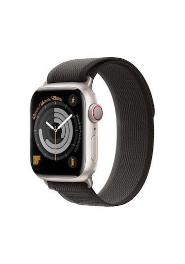 Buff Watch Fabric Loop Kayış 42/44/45mm Siyah-turuncu