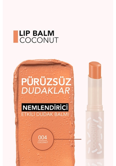 Flormar Lip Balm Meyve Kokulu Renkli Dudak Nemlendiricisi 004 Coconut