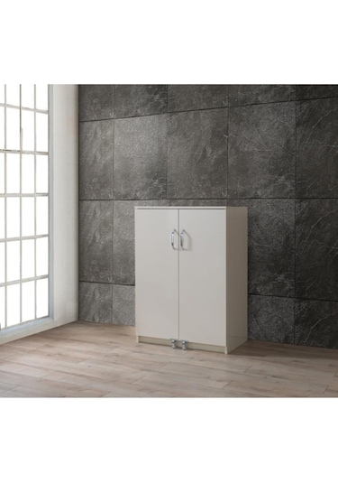 Çok Amaçlı 2 Kapaklı Mutfak Erzak Kiler Dolap 88x52x120cm