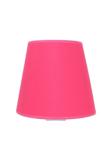 Şenay Aydınlatma Metal Ayak Modern Konik Kumaş Abajur-Koyu Pembe Diğer