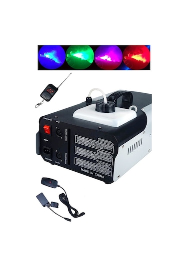 Quenlite Ql-2000Rgb Sis Makinası Led Işıklı 2000 Watt Uzaktan Kum