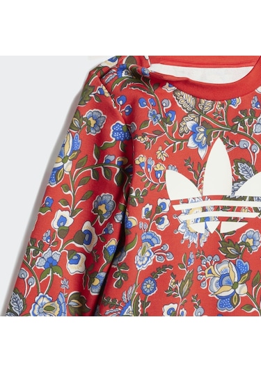 Adidas Jy3018 Crew Set Çocuk Eşofman Takımı Kırmızı