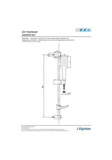 Eca Tiera 102146029 Hareketli Sürgülü Banyo Üst Takım Diğer