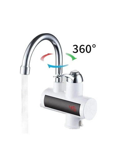 Novahub Drkf3 Paslanmaz Çelik Sıcak Su Musluğu Beyaz Beyaz