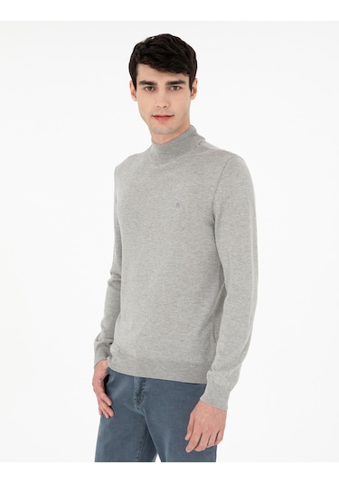 Pierre Cardin Erkek Açık Gri Melanj Kazak /triko 50296614-vr091 Açık Gri Melanj