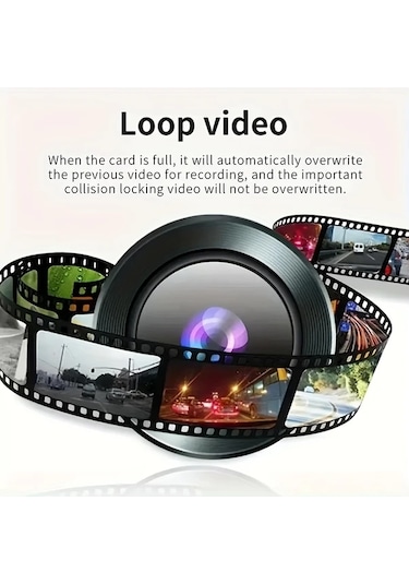 Xuweiwei 2025 Yeni 4 Lensli Dash Cam 1080p Yüksek Çözünürlüklü Mini Kamera Gece Görüşlü Geniş Açılı Araç Güvenlik Monitörü