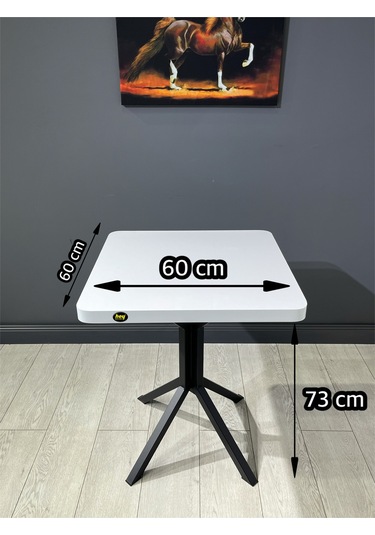 Mercan Beyaz 2 Kişilik Kare Mutfak Yemek Masası Takımı 2+1 Keten Gri 60 Cm Beyaz Gri 2'li