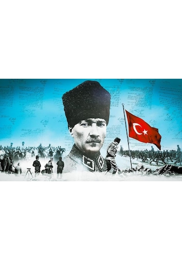 Atatürk Ve Çanakkale Savaşı Kanvas Tablo Ev Dekarasyon Hediyelik Duvar Süsü