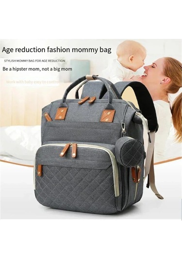 Jialan Taşınabilir Anne Çantası Büyük Kapasiteli Omuz Anne Ve Gri