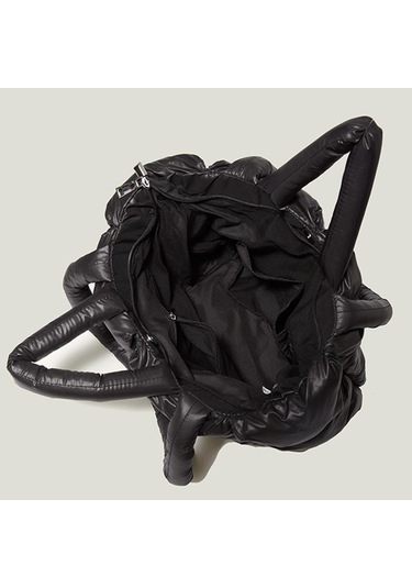 Kış Yeni Aşağı Tote Çanta Büyük Kapasiteli Omuz Çantası Moda Yumuşak Kumaş Çanta Kadın Alışveriş Çantası Uzay Pamuklu Çantalar Black Siyah