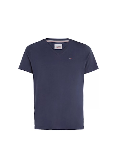 Tommy Hilfiger Erkek Tjm Orjinal Jarse V Yaka - Mavi Mavi