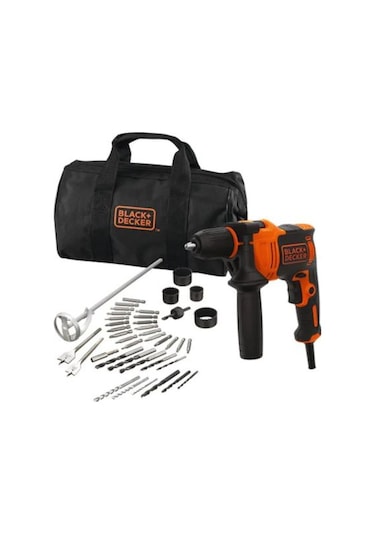 Black+Decker BEH710SA40-QS 13 MM 710 W Darbeli Matkap + 40 Parça Aksesuar Bez Çanta