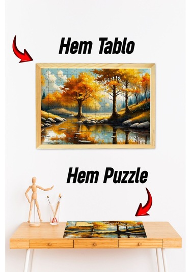 Ahşap Çerçeveli Puzzle - Tablo Hthp - 006 23 X 32 120 Parça