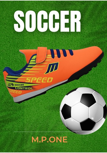 Kidessa 1753-1368 Bantlı Çocuk Halı Saha Futbol Ayakkabısı Turuncu