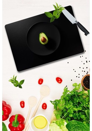 Avokado Desenli Cam Kesme Tahtası 30 Cm X 40 Cm
