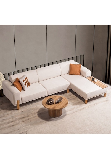 Moster Bohem Köşe Koltuk Takımı Krem