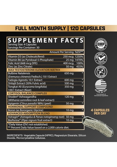 Nutrex Research Alpha-t Magnum Testosterone Folic Acid , Tongkat