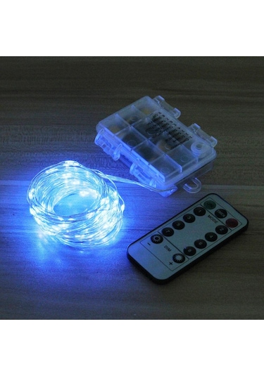 Sıcak Beyaz Uzaktan Kumandalı Led Peri Işıkları 5m / 10m / 20m Flaş Peri Çelenk 8 Mod Su Ge Noel Düğün Dekoratif Led Işık 56365150 Diğer