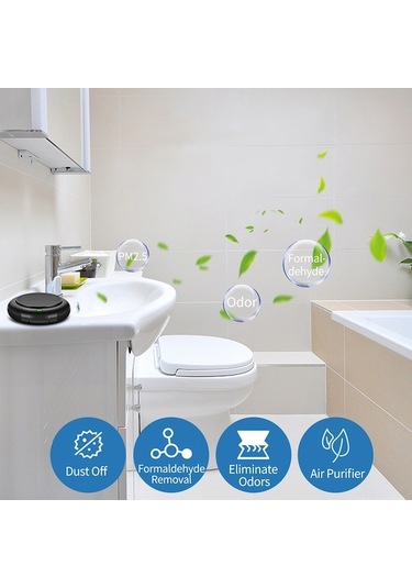 Novahub Güneş Panelli Hava Temizleyici - 1200mah Pil, 8m İyon & Hepa Filtre Siyah Siyah