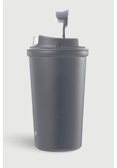 Stevig 4 Work Flip Open Coffee Mug Çelik Termos 400 Ml Grey St-251 Gri