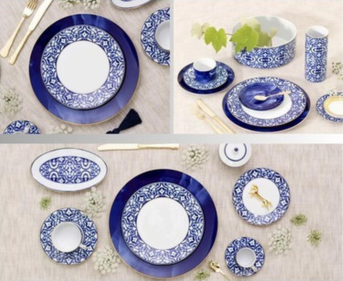 Porcel Blue Legacy 54 Parça Yemek Takımı Süt Beyazı