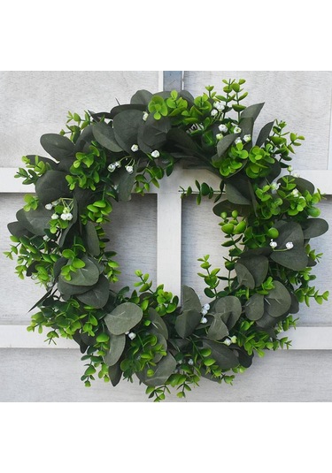 Suntek Çiçek Çelenk Mavi Ayçiçeği Askı Yuvarlak Asılı L