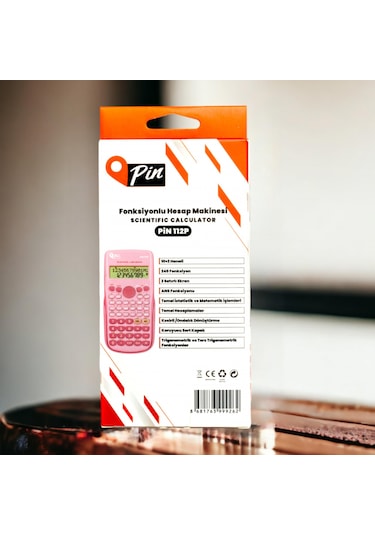 Pin 112P Pembe 240 Bilimsel Fonksiyonlu Hesap Makinesi