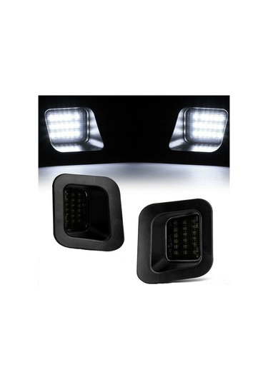 Yifomall Dodge Ram 1500/2500/3500 İçin Led Plaka Lambası - Beyaz Işık, Kavrulmuş Kapak Ve Siyah Panel, Dayanıklı Ve Kompakt Tasarım Tek Adet