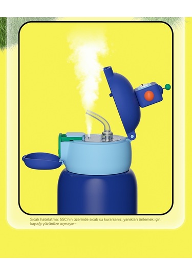 Eternal Luck 316 Paslanmaz Çelik Çocuk Termos Bardağı- Yeşil Çörek