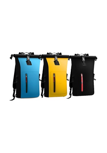 Fosenze Büyük Kapasiteli Su Geçirmez Sırt Çantası - 25l Kamp, Yüzme Ve Doğa Sporları İçin Dayanıklı Tasarım Siyah