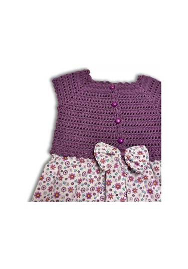 Uretti - Çiğdem 1390 - Örgü Kumaş Elbise - Mor