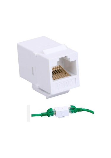 RJ45 Cat6 Konnektör Keystone Jack Dişi Dişi Ara Uzatma - 100 Adet