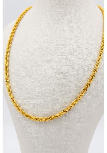 Latif Kuyumculuk 22 Ayar Altın Zincir 3 MM Halat Altın Zincir Kolye 55 CM