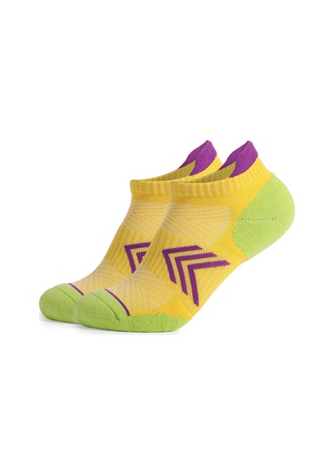 Folinda Kadın Koşu Çorabı Sarı S Beden 1 Çift - Pamuklu Esnek Örgü Spor Aktiviteleri İçin Sarı