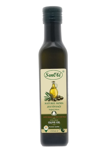 Senole Soğuk Sıkım Naturel Sızma Zeytinyağı Özel Cam 250 ML